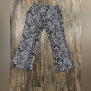 Premise Black & White Textured Stretch Work Pants | Size 2X